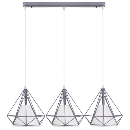 Lampa wisząca loftowa szara 3-punktowa 70cm 8803/3 z serii PIRAMIDA - Lampy Elem