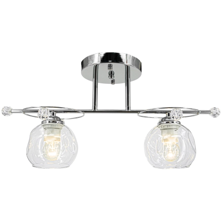Lampa sufitowa chromowana szklana 2-punktowa 8820/2 z serii KASPER - Lampy Elem
