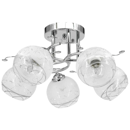 Lampa sufitowa chromowana 5-punktowa 47cm 8836/5 z serii EVITA - Lampy Elem