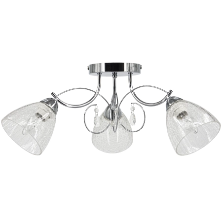 Lampa sufitowa chromowana 3-punktowa ze szklanymi kloszami 8962/3 z serii WENUS - Lampy Elem