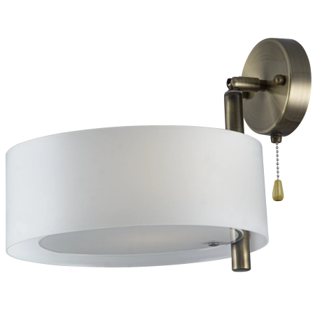 Kinkiet mosiężny z białym kloszem 30cm DRS8006/1 z serii ANTILA - Lampy Elem