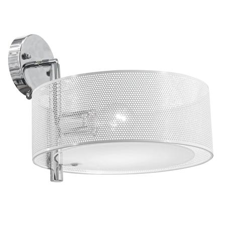 Kinkiet metalowy chromowany z białym kloszem DRS8006/1 z serii ANTILA - Lampy Elem