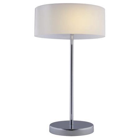 Lampa stołowa chromowana z białym abażurem 50cm DRS8006/1D 8C z serii ANTILA - Lampy Elem