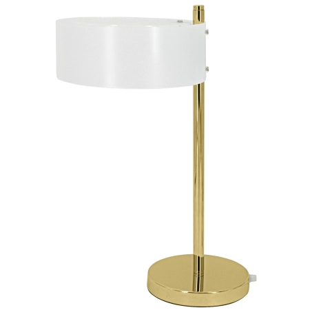 Lampa stołowa metalowa złota z białym kloszem DRS8006/1D z serii ANTILA - Lampy Elem