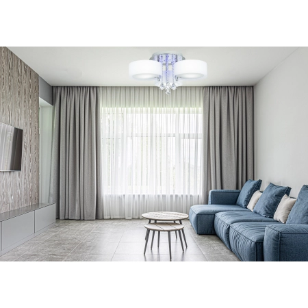 Plafon kryształowy chromowany 3-punktowy DRS8006/3 8C z serii ANTILA - Lampy Elem