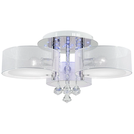Plafon metalowy chromowany z kryształami 3-punktowy DRS8006/3 WH NET z serii ANTILA - Lampy Elem