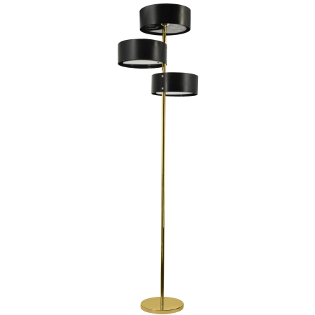 Lampa podłogowa metalowa złoto-czarna 3-punktowa DRS8006/3F z serii ANTILA - Lampy Elem