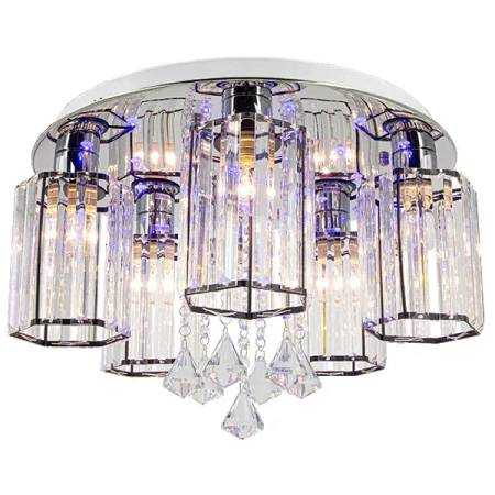 Plafon chromowany szklany 5-punktowy DRS8007/5A 8C z serii Bella - Lampy Elem