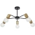Plafon loft czarny metalowy z drewnem 5-punktowy 1981/5 BL JD z serii FABIO - Lampy Elem