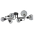 Plafon czarny metalowy z 6 szklanymi kloszami 3040/6 BL z serii TANGO - Lampy Elem