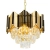 Lampa wisząca złoto-czarna metalowa ze szkłem 40cm 6232/4 TR BL z serii BELIZE - Lampy Elem