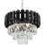 Lampa wisząca szklana czarno-chromowana 40cm 6234/4 BL 8C z serii Bilbao - Lampy Elem