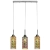 Lampa wisząca chromowana szklana 3-punktowa 6763/3 8C z serii Helike - Lampy Elem