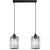 Lampa wisząca czarna szklana 2-punktowa 6782/2 BL z serii MODENA - Lampy Elem