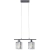 Lampa wisząca chromowana szklana 2-punktowa 6791/2 8C z serii LUKSOR - Lampy Elem