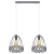 Lampa wisząca metalowa szara 2-punktowa 6802/2 z serii KLATKA - Lampy Elem