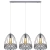 Lampa wisząca metalowa szara 3-punktowa 80cm 6802/3 z serii KLATKA - Lampy Elem