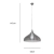 Lampa wisząca metalowa srebrna 42cm 8112/1-02 z serii ARON - Lampy Elem