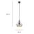 Lampa wisząca metalowa czarna z jutą 8801/1 z serii PIRAMIDA - Lampy Elem