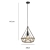 Lampa wisząca loftowa czarna metalowa z liną 8802/1 z serii PIRAMIDA - Lampy Elem