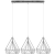 Lampa wisząca loft chromowana 3-punktowa 8803/3 z serii PIRAMIDA - Lampy Elem