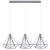 Lampa wisząca loftowa szara 3-punktowa 70cm 8803/3 z serii PIRAMIDA - Lampy Elem