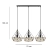 Lampa wisząca loft czarna metalowa 3-punktowa 8803/3 z serii PIRAMIDA - Lampy Elem