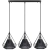 Lampa wisząca loft czarna metalowa 3-punktowa 8803/3 z serii PIRAMIDA - Lampy Elem