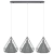 Lampa wisząca loftowa szara 3-punktowa 8803/3 z serii PIRAMIDA - Lampy Elem