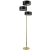 Lampa podłogowa metalowa złoto-czarna 3-punktowa DRS8006/3F z serii ANTILA - Lampy Elem