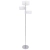 Lampa podłogowa chromowana 3-punktowa z białymi kloszami DRS8006/3F z serii ANTILA - Lampy Elem