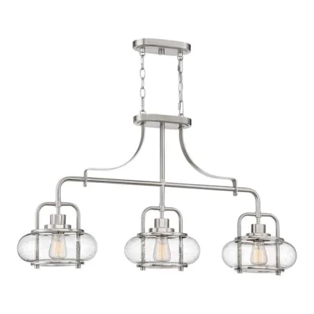 Podłużna lampa wisząca Trilogy szczotkowany nikiel QZ-TRILOGY-ISLE-BN  - Elstead