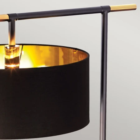 Lampa podłogowa Balance czarny / polerowany mosiądz BALANCE-FL-BKPB - Elstead