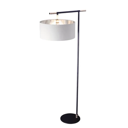 Lampa podłogowa Balance czarny / polerowany nikiel BALANCE-FL-BKPN - Elstead