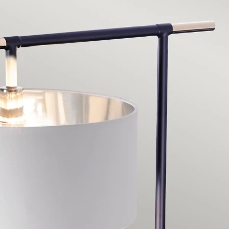 Lampa podłogowa Balance czarny / polerowany nikiel BALANCE-FL-BKPN - Elstead
