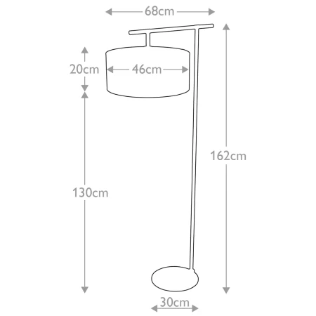 Lampa podłogowa Balance czarny / polerowany nikiel BALANCE-FL-BKPN - Elstead