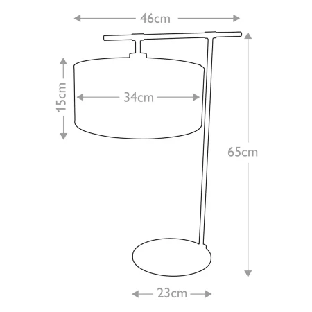 Lampa stołowa Balance czarna / polerowany nikiel BALANCE-TL-BKPN - Elstead