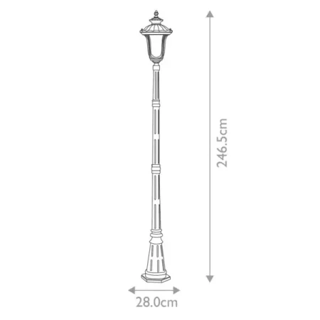 Latarnia stojąca Chicago teksturowana czerń CC5-M-BK - Elstead