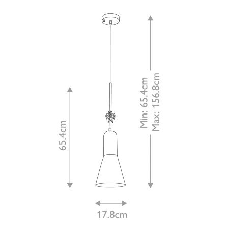 Średnia lampa wisząca Etoile Matowa czerń / Płatki złota ETOILE-P-M-MB - Elstead