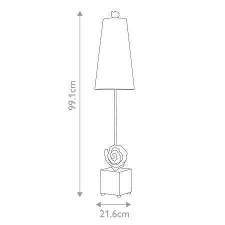 Lampa stołowa Swirl Biała / Czerń FB-SWIRL-TL - Elstead