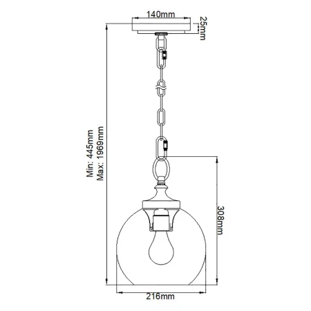 Lampa wisząca Tabby Oksydowany mosiądz FE-TABBY-P-S-BB - Elstead
