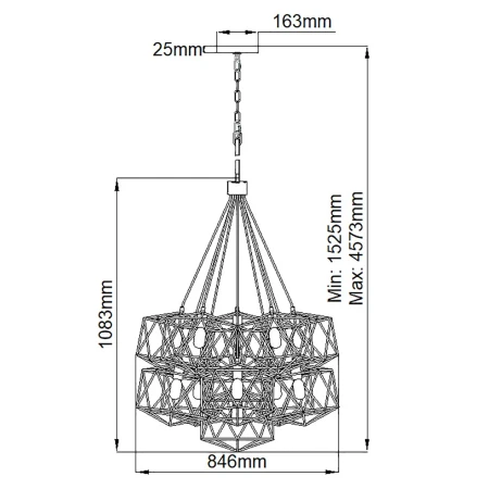 Lampa wisząca Astrid matowy brąz HK-ASTRID-11P - Elstead
