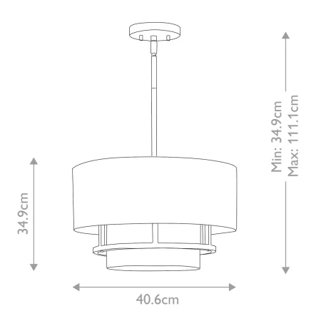 Lampa wisząca Graham Czarna HK-GRAHAM-M-BK - Elstead
