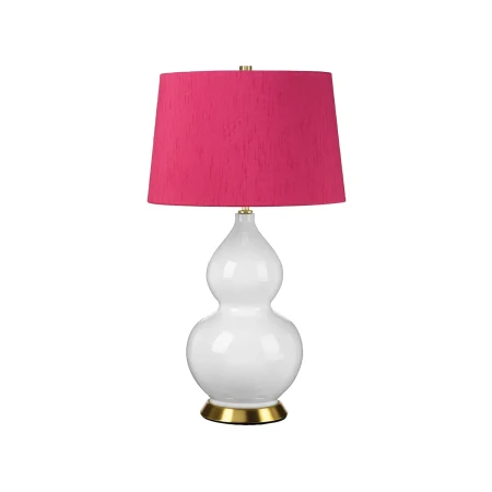 Lampa stołowa Isla Biała / Postarzany mosiądz ISLA-AB-TL-CRANBERRY - Elstead