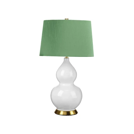 Lampa stołowa Isla Biała / Postarzany mosiądz ISLA-AB-TL-GREEN - Elstead