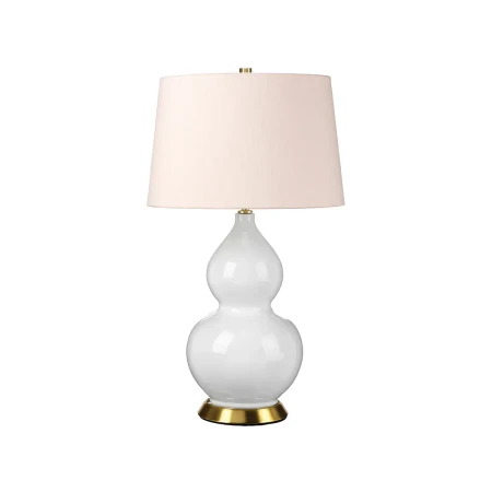 Lampa stołowa Isla Biała / Postarzany mosiądz ISLA-AB-TL-PINK - Elstead