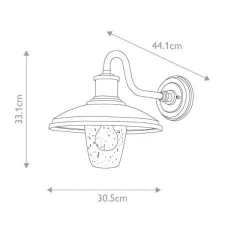 Kinkiet Allenbury IP44 KL-ALLENBURY2-M-BKT - Elstead