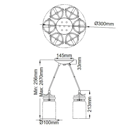 Lampa wisząca Brinley szczotkowany mosiądz KL-BRINLEY6-BB - Elstead