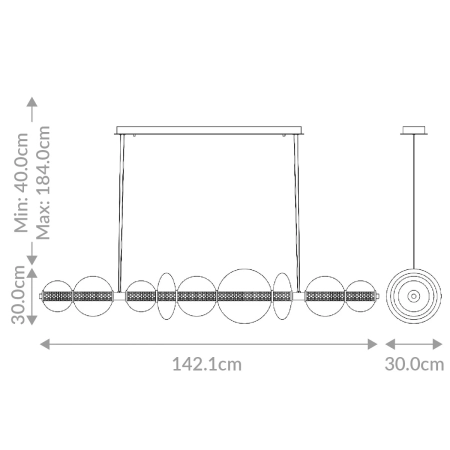 Lampa wisząca Atomo QN-ATOMO-LP7-BG - Quintiesse