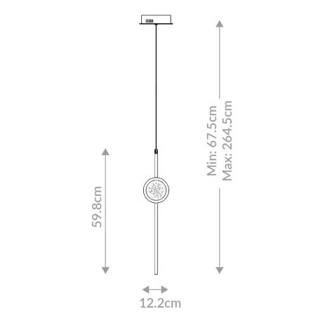 Lampa wisząca Barletta QN-BARLETTA-1P-BK - Quintiesse